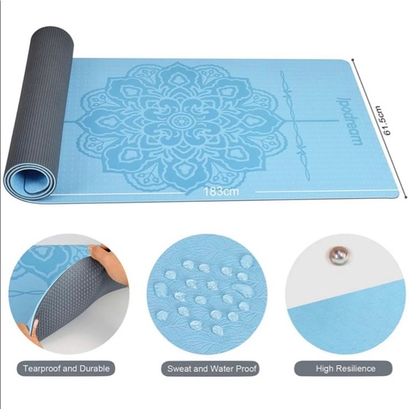Other - Yoga Mat, Exercise Mat Non Slip 6mm Thick,Workout Mat